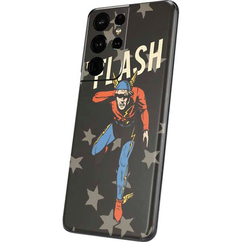 DC Comics The Flash Retro Action Pose Galaxy S21 Ultra 5G Skin